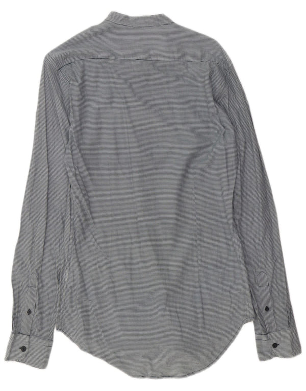Camicia Zara da uomo slim fit in cotone gessato grigio medio