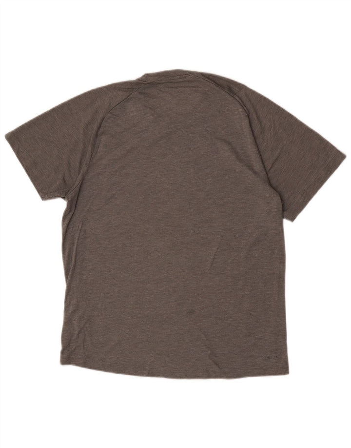 T-shirt Adidas Climalite da uomo Top in poliestere grigio medio