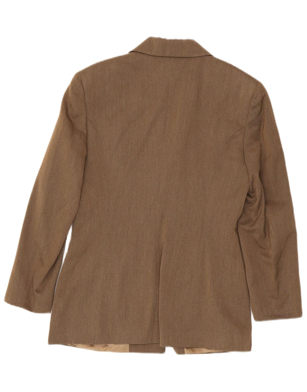 Giacca blazer a 4 bottoni da donna Sisley UK 10 piccola viscosa marrone