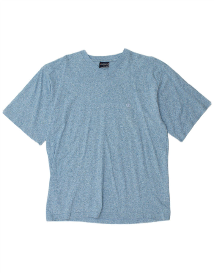 T-shirt da uomo CHAMPION Top grande in cotone chiazzato blu