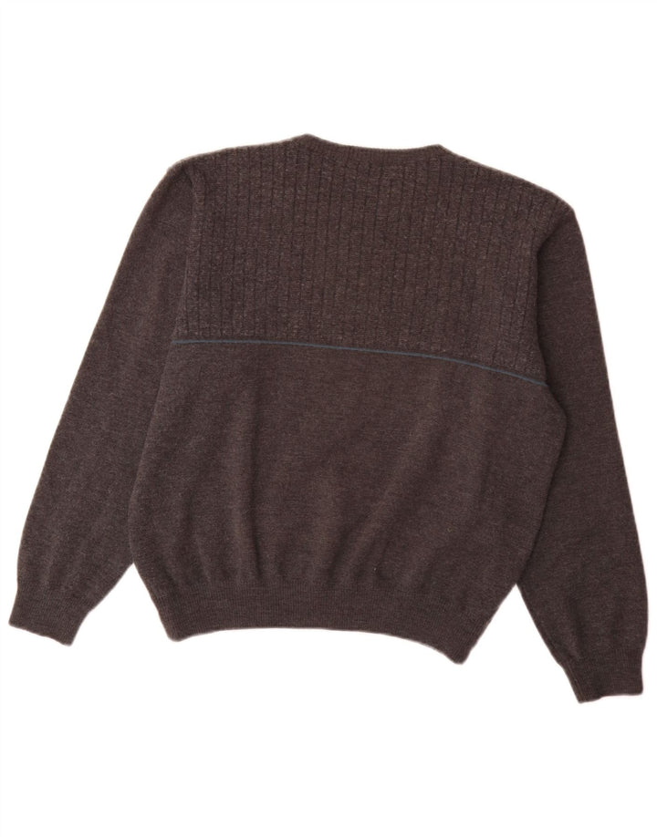 Maglione da uomo con scollo a V Marks & Spencer grande acrilico grigio