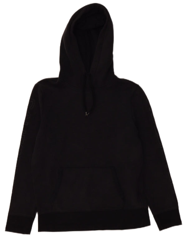 Hollister Mens Graphic Hoodie Jumper Small Black Cotton