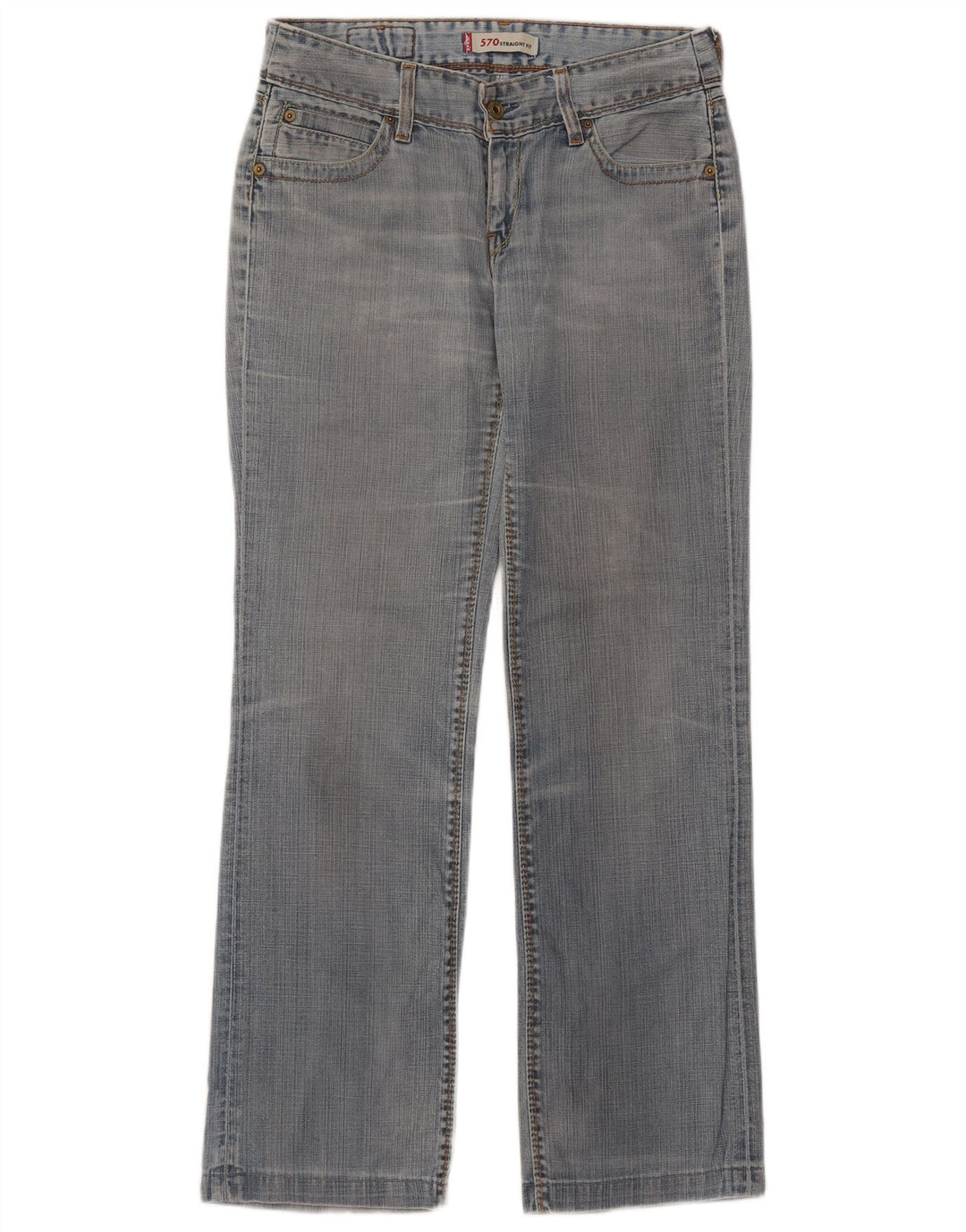 Jeans dritti Levi's 570 da donna W30 L31 cotone blu