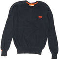 Maglione da uomo con scollo a V Superdry piccolo in cotone blu navy