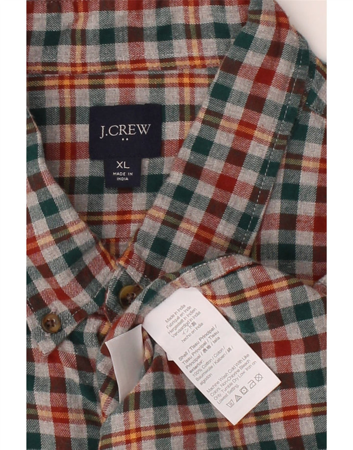J. CREW Mens Flannel Shirt XL Multicoloured Check Cotton Vintage J. Crew and Second-Hand J. Crew from Messina Hembry 