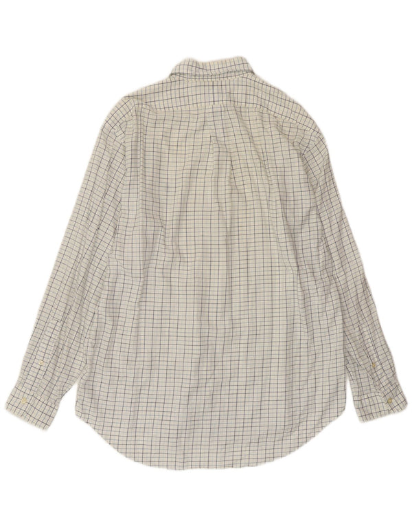 POLO RALPH LAUREN Camicia Yarmouth da uomo taglia 16 grande cotone a quadri bianchi