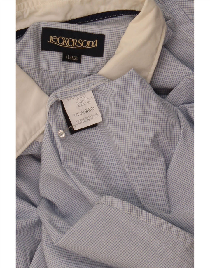 Camicia da uomo Jeckerson XL in cotone a quadri blu