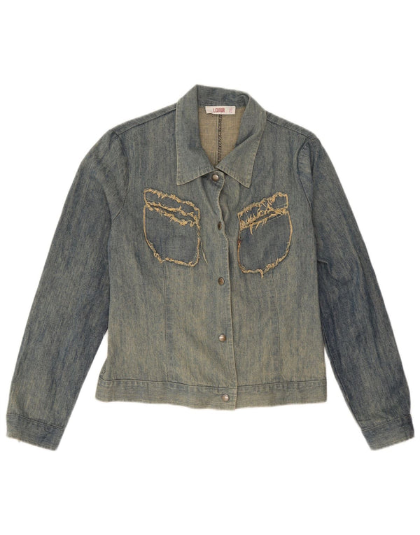 Giacca Denim Donna Leonor IT 44 Blu Medio Cotone