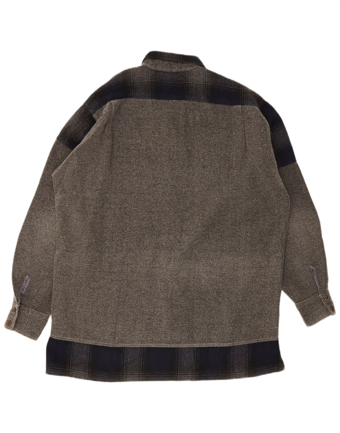 Camicia overshirt da uomo Sisley, vestibilità ampia, piccola, in poliestere color block grigio