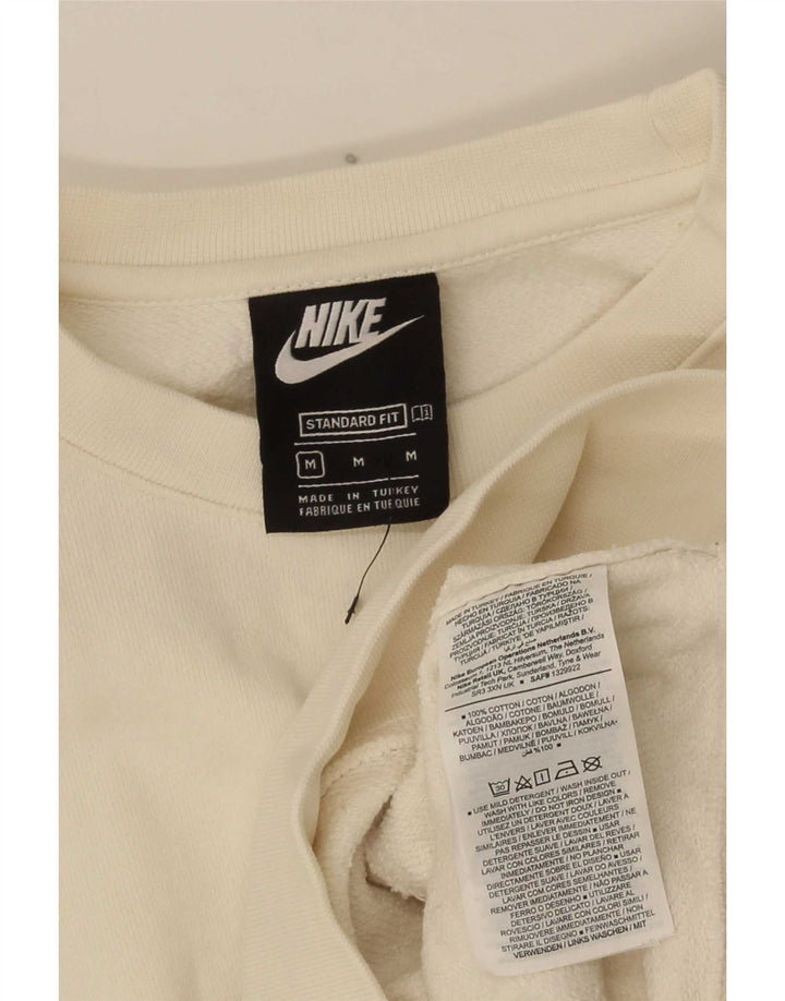 Felpa Nike da uomo con vestibilità grafica standard, maglione, cotone bianco medio