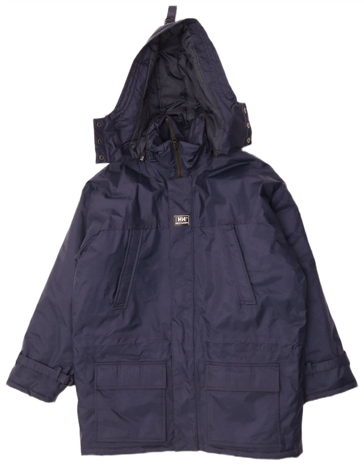 Cappotto imbottito oversize con cappuccio da uomo Helly Hansen UK 36 piccolo blu navy