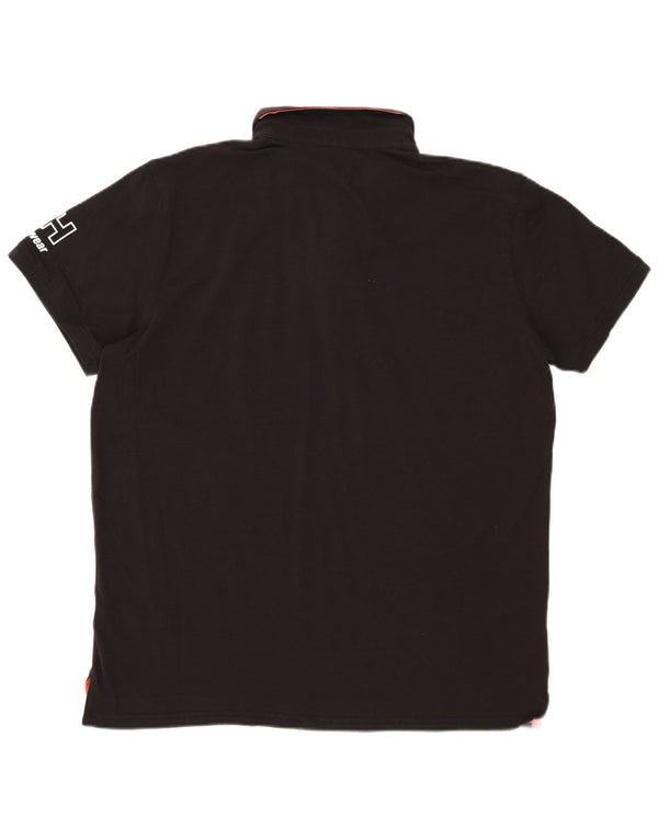 Polo grafica da uomo Helly Hansen 2XL cotone nero