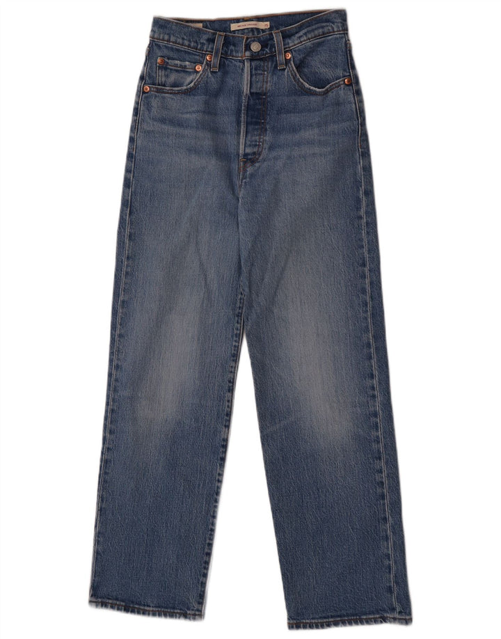 Jeans dritti Ribcage da donna Levi's W25 L27 cotone blu