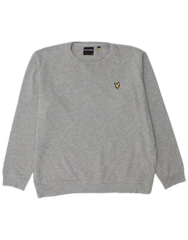 Maglione maglione girocollo da uomo LYLE & SCOTT 2XL cotone grigio