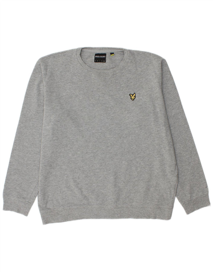 Maglione maglione girocollo da uomo LYLE & SCOTT 2XL cotone grigio