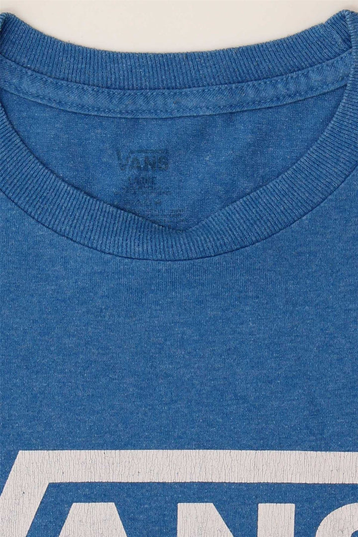 VANS Womens Graphic T-Shirt Top UK 14 Large Blue