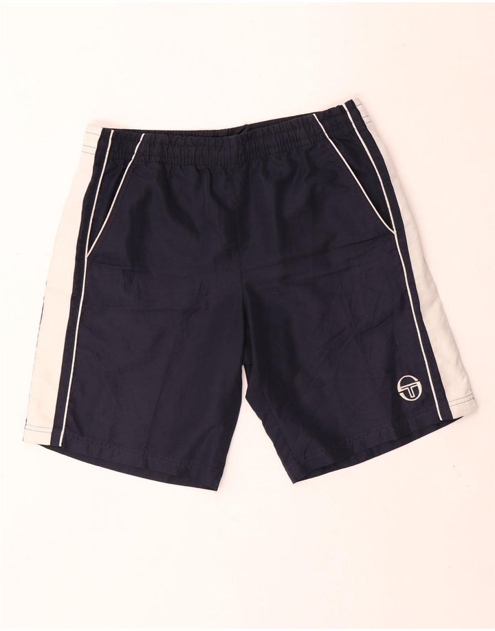 Pantaloncini sportivi da uomo Sergio Tacchini, poliestere color block medio blu navy