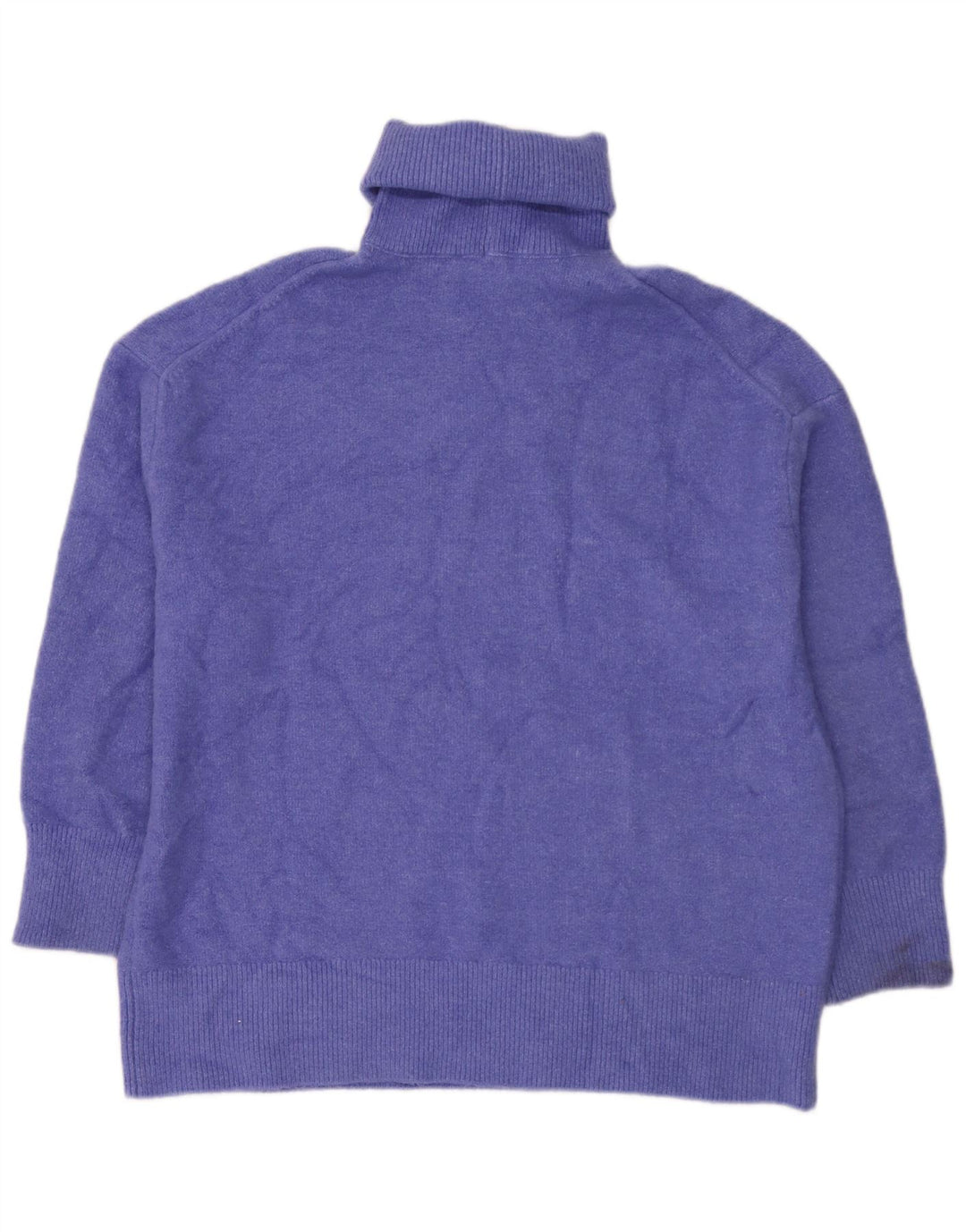 Maglione maglione oversize con collo alto da donna Zara UK 14 Acrilico blu medio
