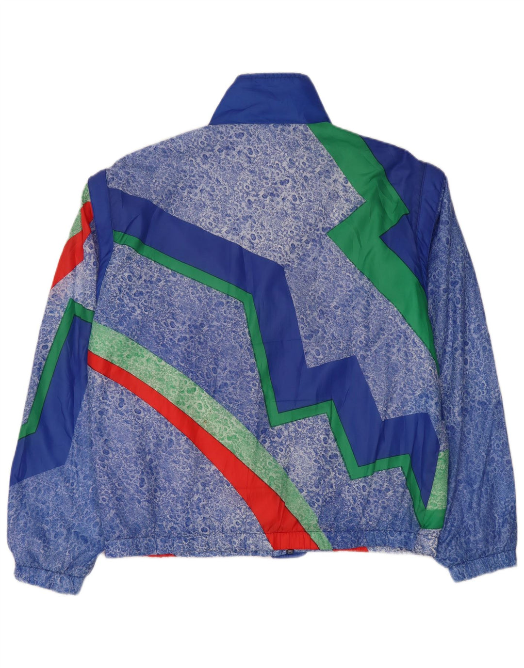 Giacca da tuta da uomo vintage XL Poliestere geometrico blu