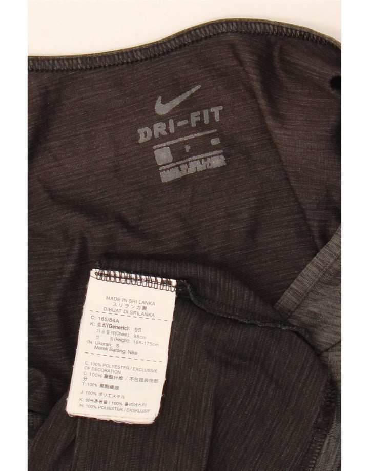 Canotta NIKE da uomo Dri Fit, piccola, in poliestere screziato color kaki