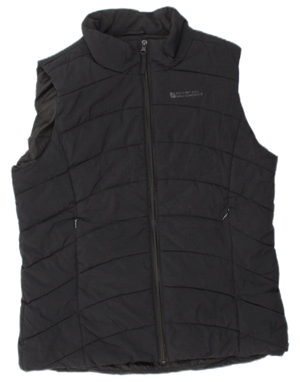 MOUNTAIN WAREHOUSE Gilet imbottito con grafica da donna UK 14 nylon nero medio