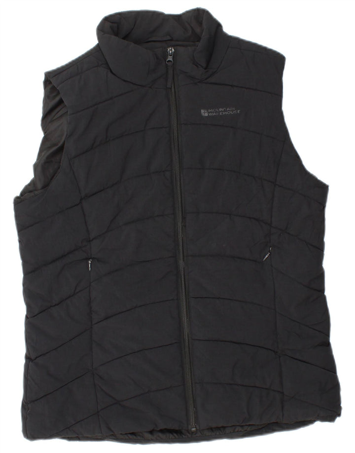 MOUNTAIN WAREHOUSE Gilet imbottito con grafica da donna UK 14 nylon nero medio