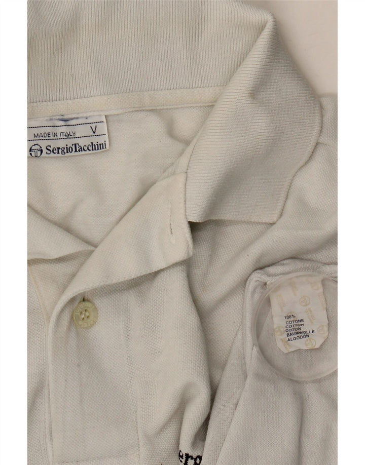 SERGIO TACCHINI Polo da uomo in cotone tie-dye bianco medio