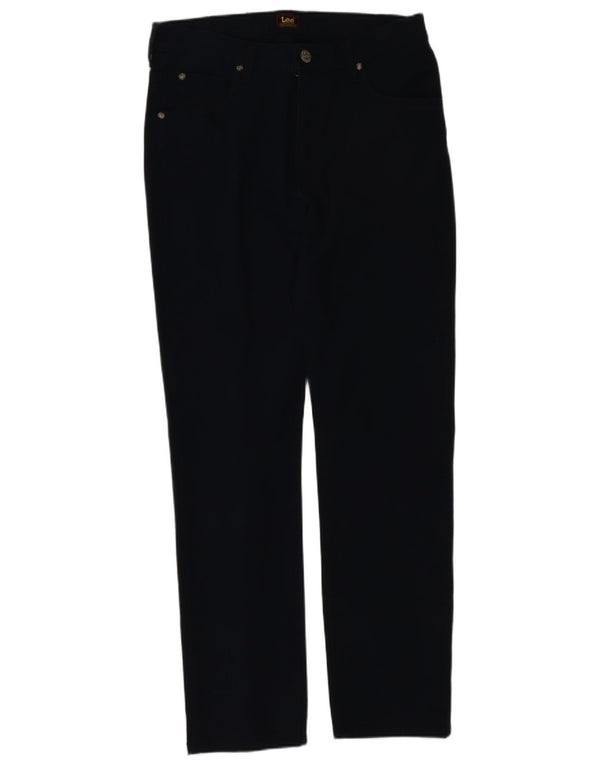 Pantaloni casual dritti da donna Lee Rider W30 L30 in cotone blu navy