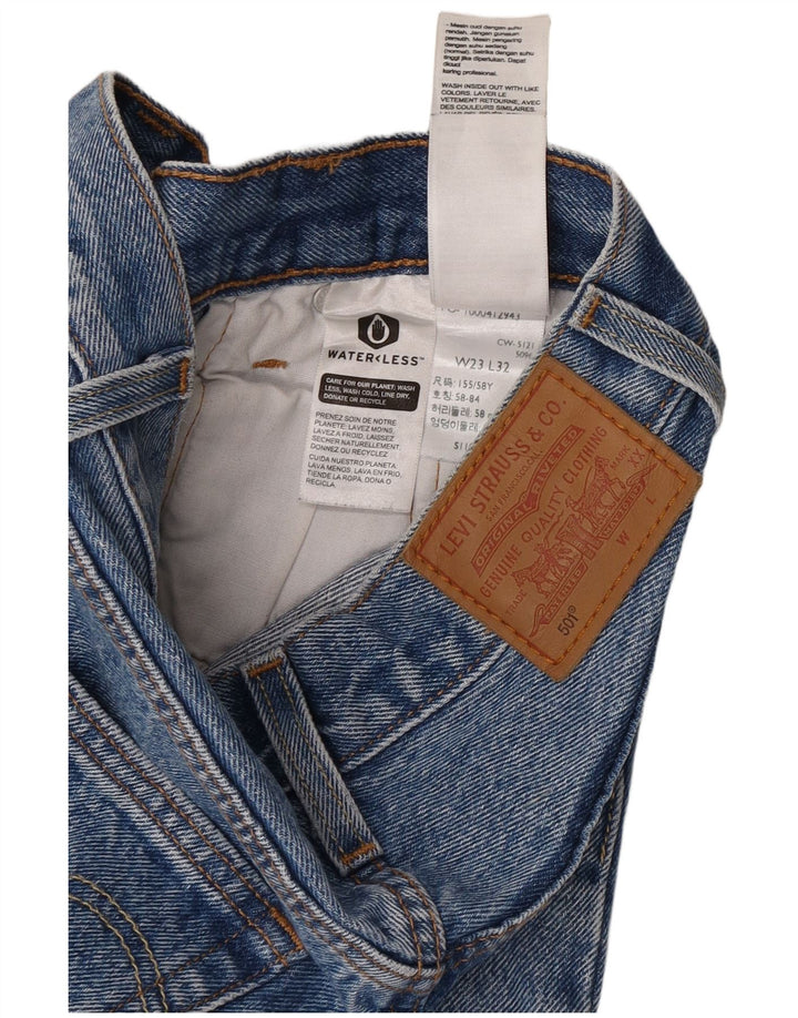 Jeans dritti Levi's 501 da donna W23 L28 cotone blu