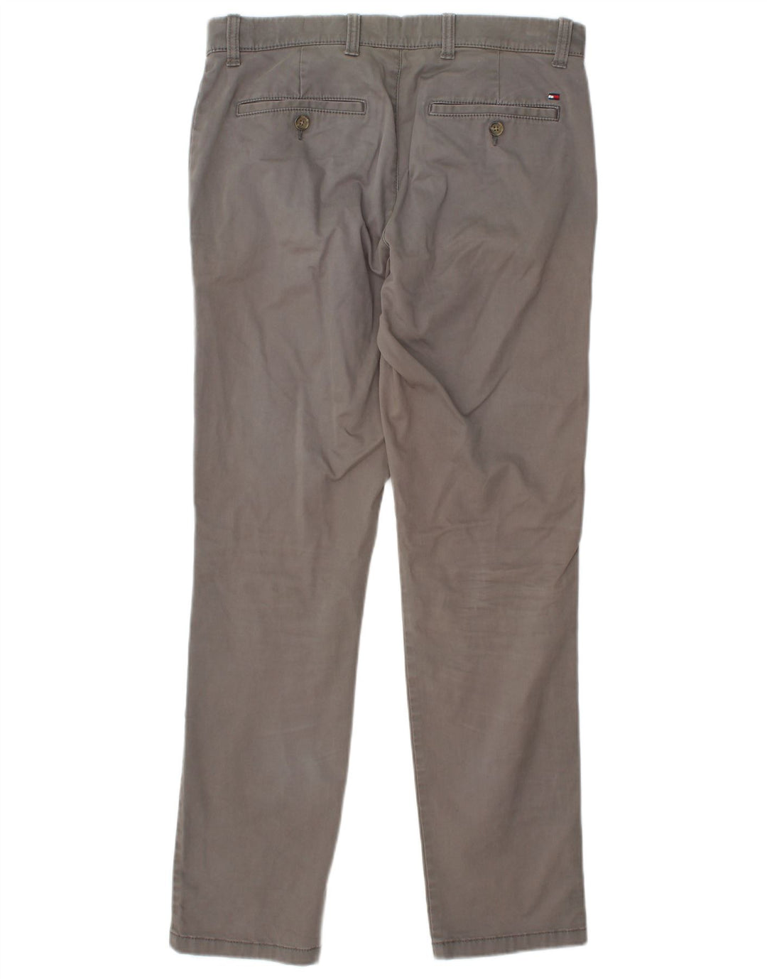 TOMMY HILFIGER Pantaloni chino slim fit Etroite da uomo W31 L32 cotone grigio