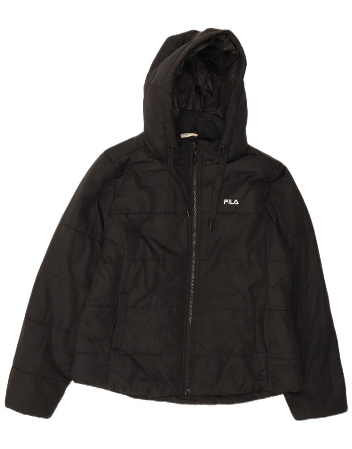Giacca imbottita con cappuccio da donna Fila UK 12 medio nero poliestere