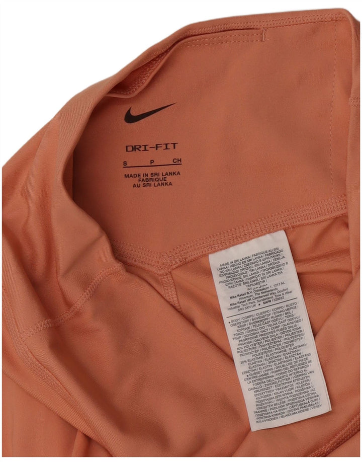Leggings grafici Nike Dri Fit da donna UK 8 Small Arancione Poliestere