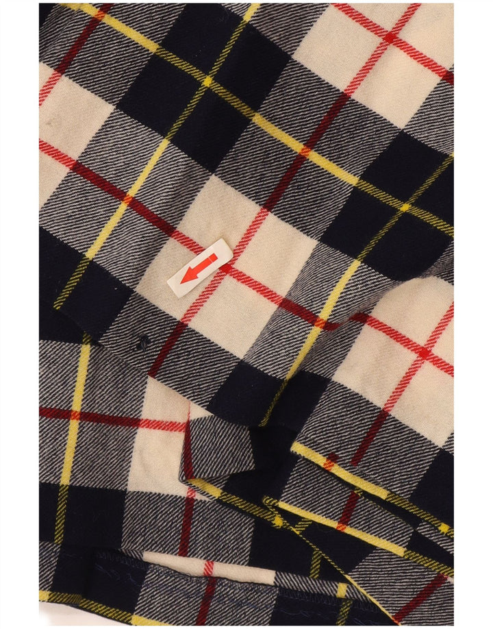 Gonna a pieghe da donna Kuhn IT 44 media W30 lana a quadri blu navy