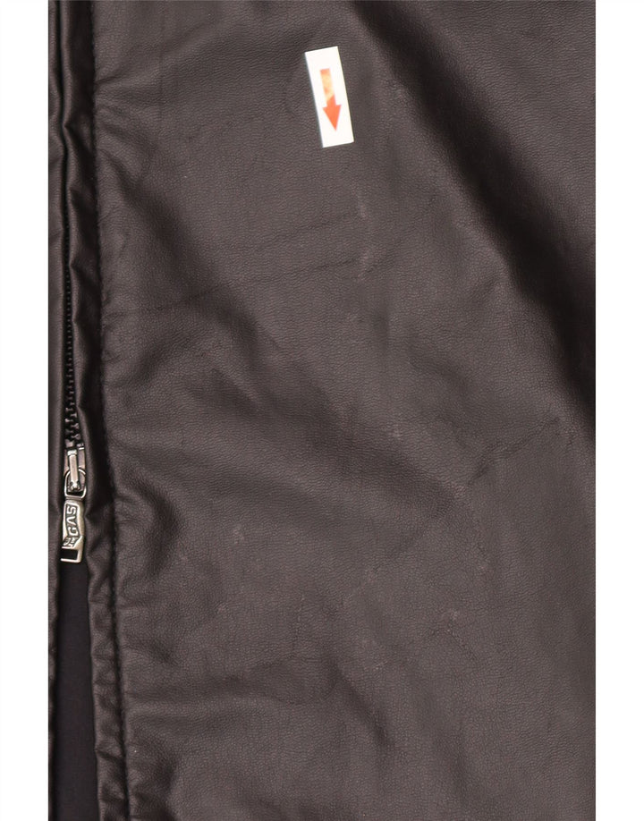 Soprabito da donna in ecopelle Gas UK 12 cotone nero medio