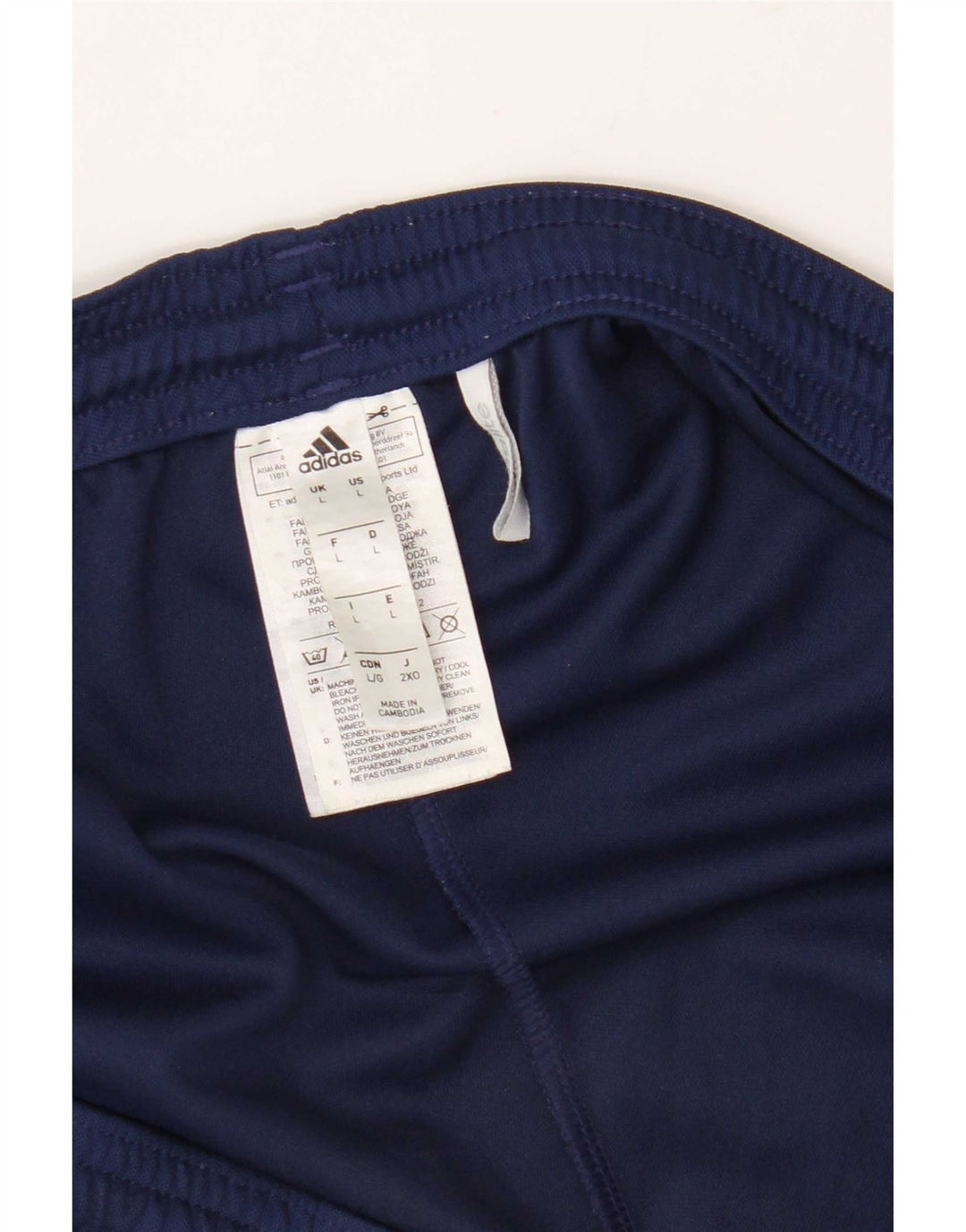 Pantaloncini sportivi Adidas Climalite da uomo di grandi dimensioni in poliestere blu navy