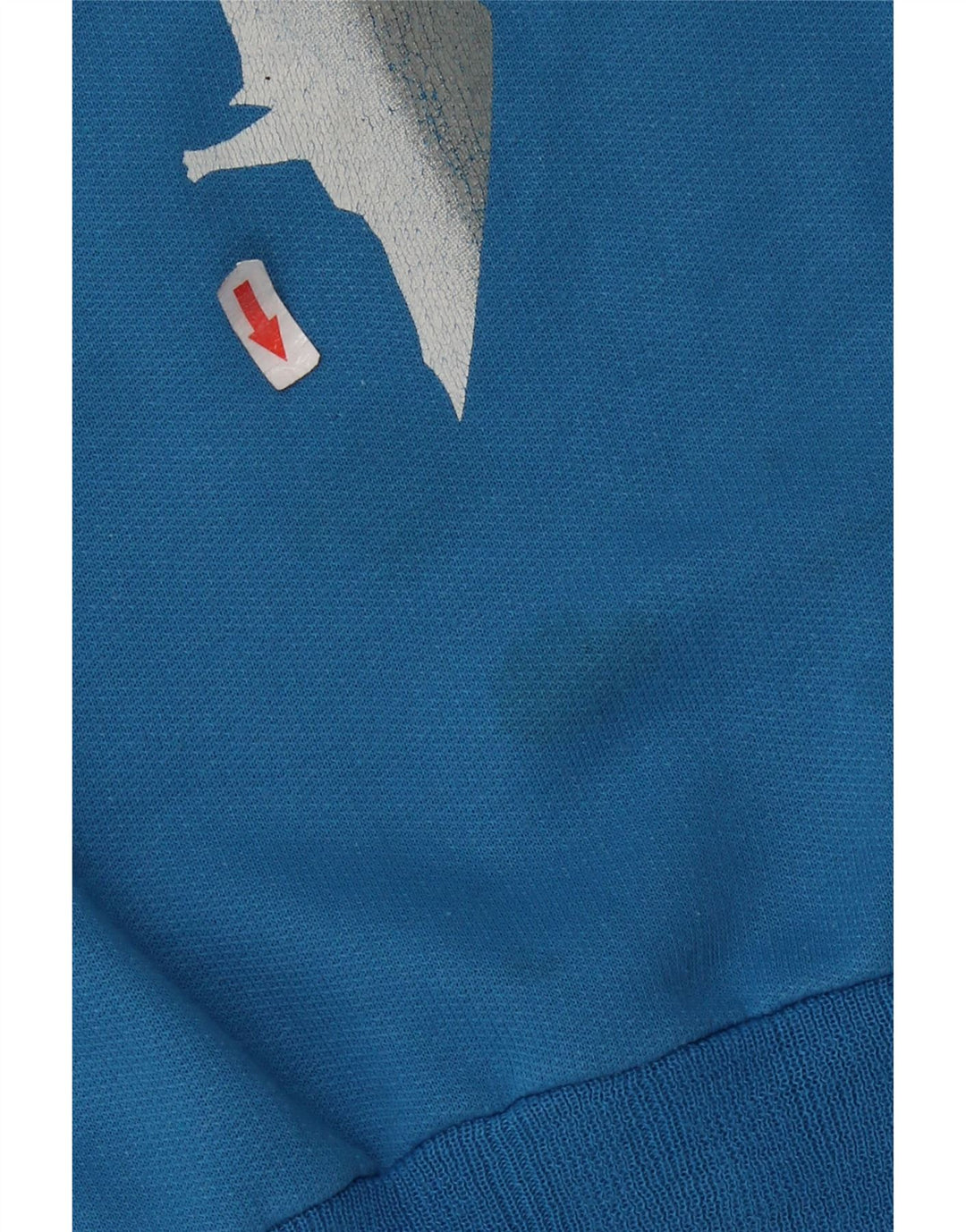 Felpa grafica da uomo vintage maglione blu medio in cotone retrò
