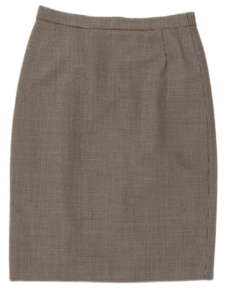 Gonna tubino donna L.Pucci IT 46 Large W30 Poliestere pied de poule nero