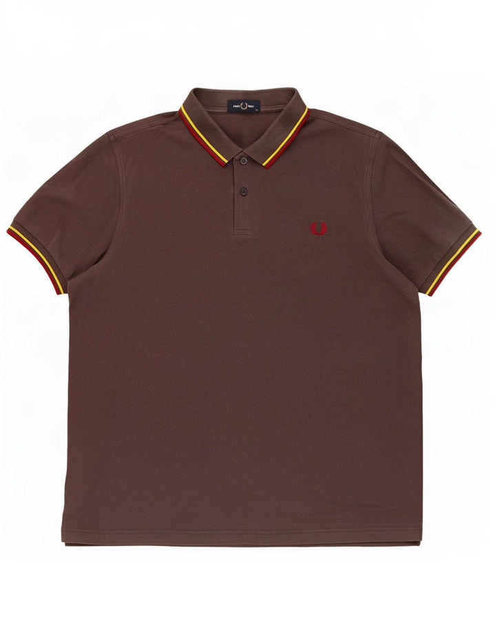 Polo da uomo Fred Perry XL in cotone grigio