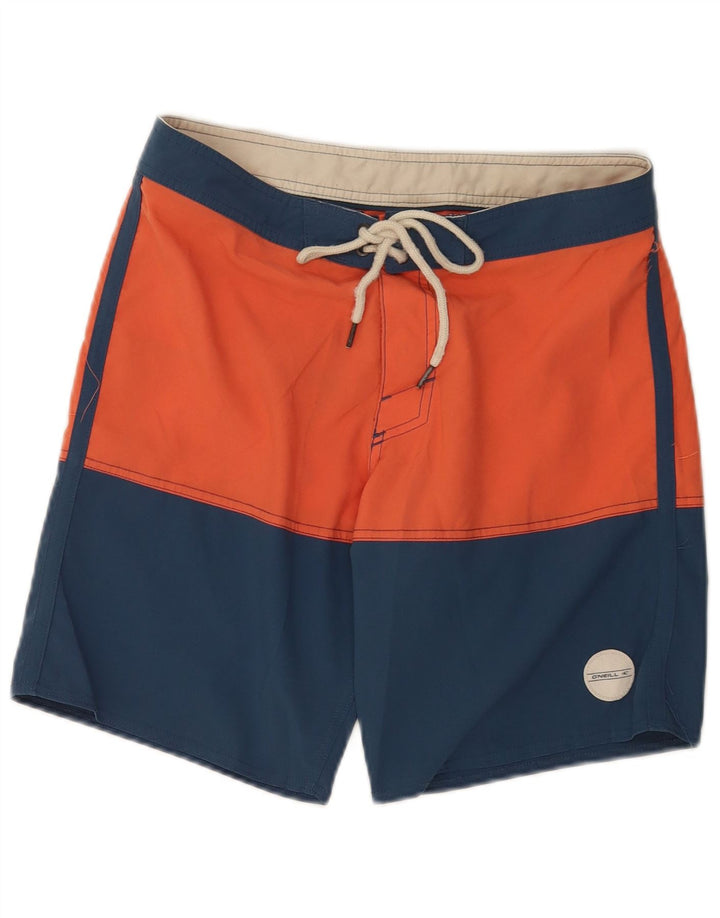 Pantaloncini da bagno da uomo O'Neill in poliestere color block arancione medio