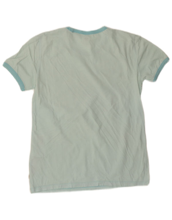 T-shirt grafica da donna Levi's Top UK 10 piccola in cotone blu