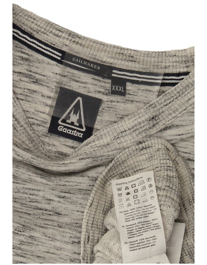 Maglia da uomo GAASTRA a maniche lunghe 3XL cotone chiazzato grigio