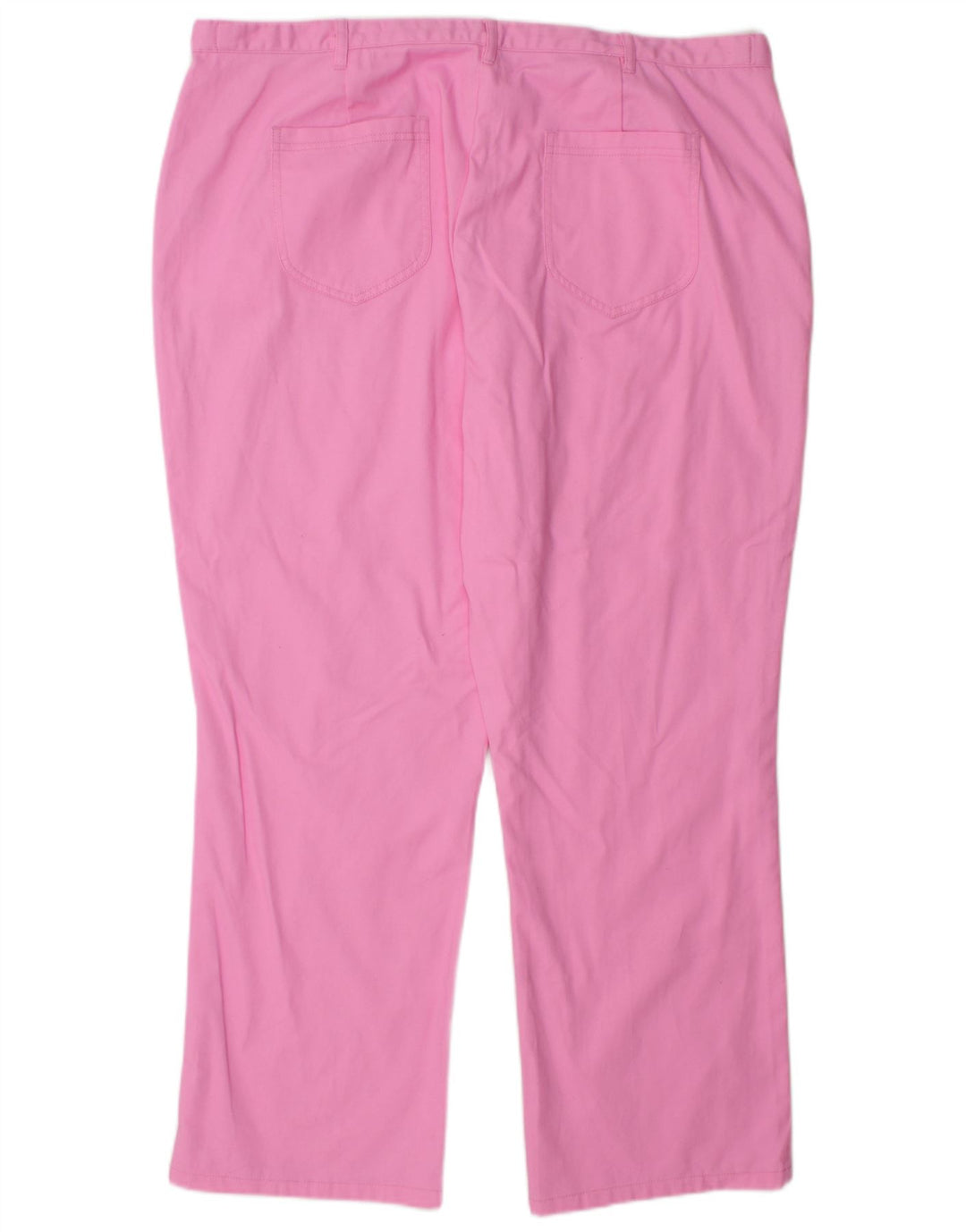 COTTON TRADERS Pantaloni chino dritti da donna UK 22 3XL W44 L29 Rosa
