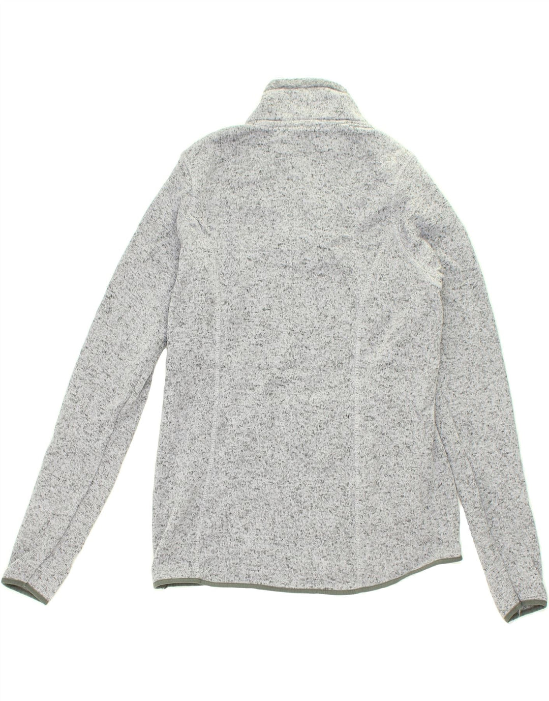 EDDIE BAUER Womens Shawl Neck Jumper Sweater UK 12 Medium Grey Flecked | Vintage Eddie Bauer | Thrift | Second-Hand Eddie Bauer | Used Clothing | Messina Hembry 