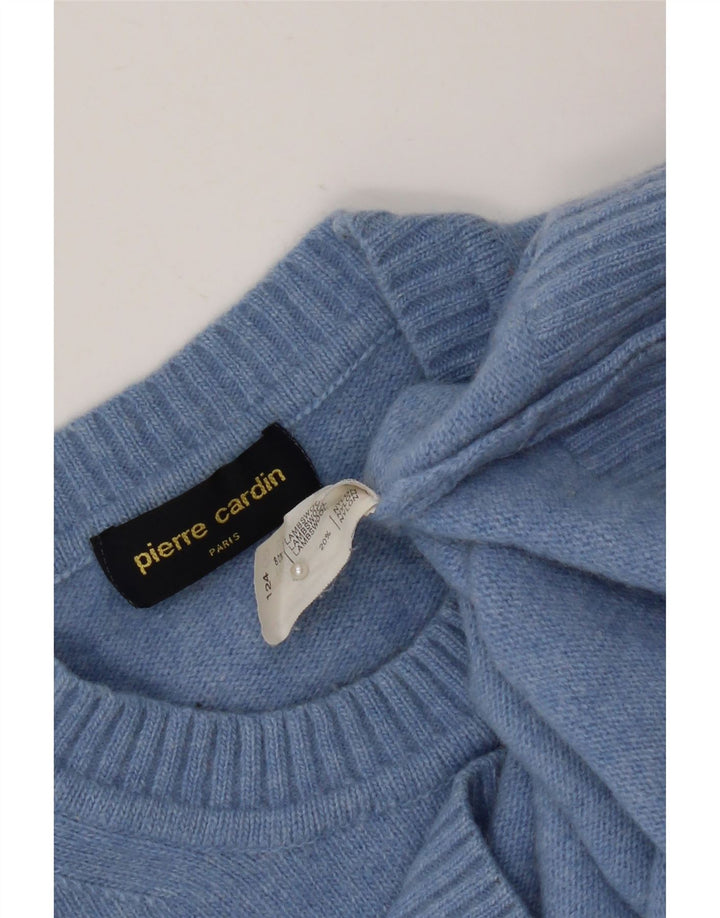 PIERRE CARDIN Maglione maglione girocollo da uomo grande lana blu