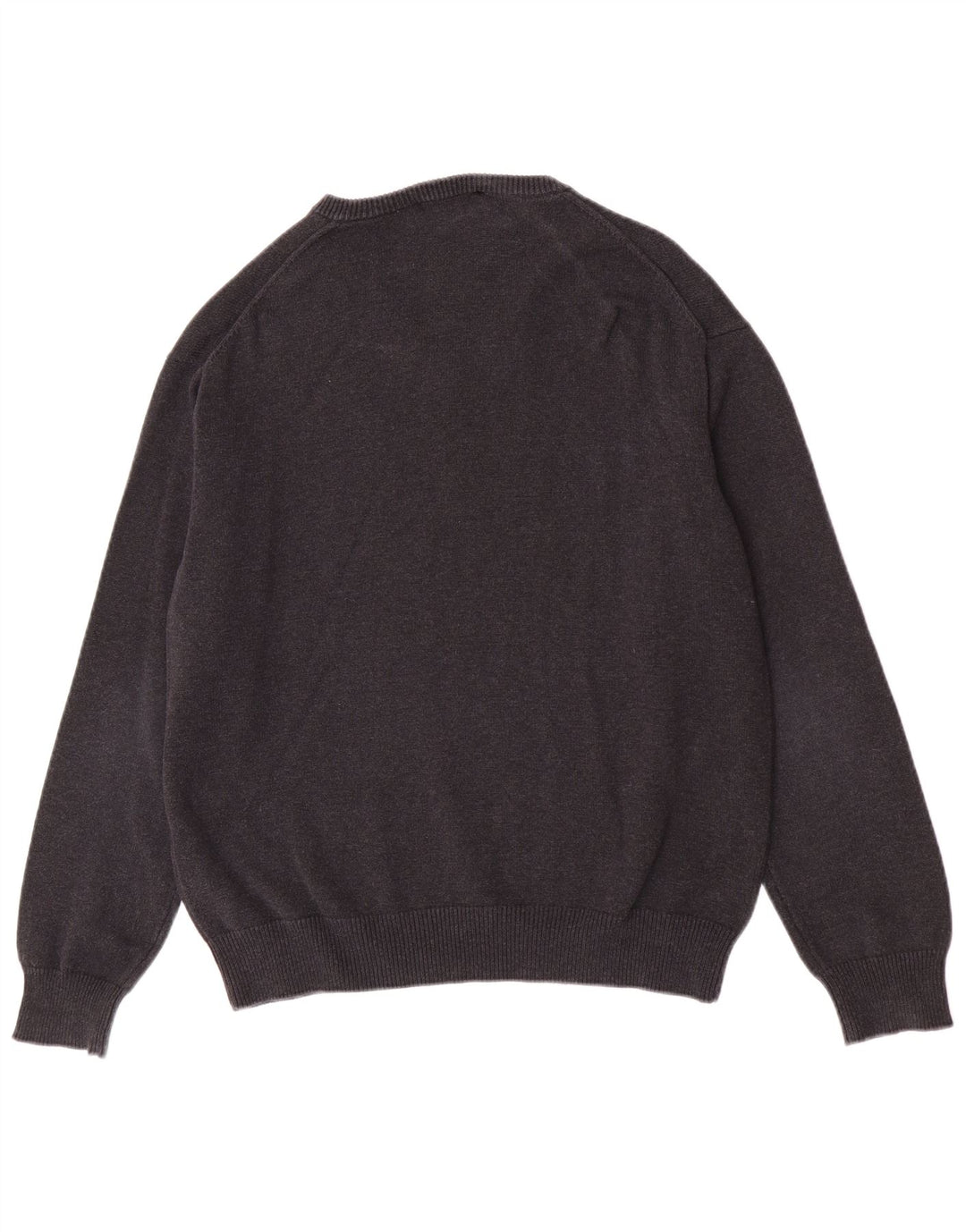 Gant Maglione da uomo con scollo a V grande in cotone grigio