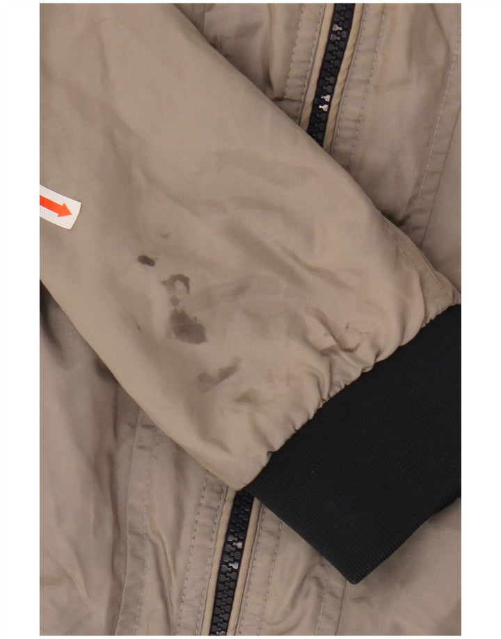 GEOX Mens Bomber Jacket UK 42 XL Grey Colourblock Polyamide