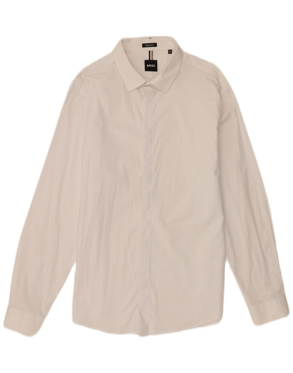 Camicia Hugo Boss da uomo vestibilità regolare 3XL cotone bianco