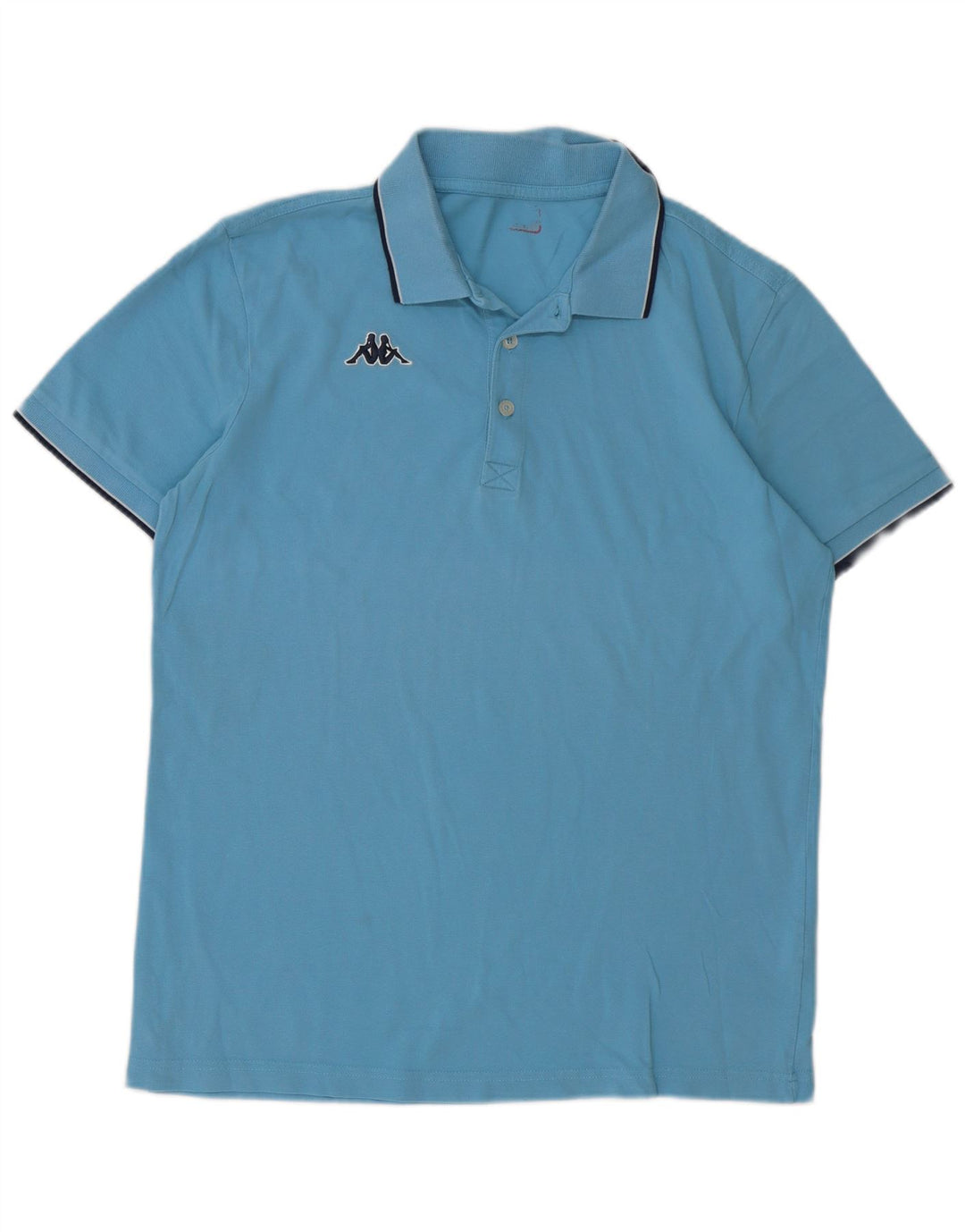 Polo Kappa Uomo Blu Medio in cotone