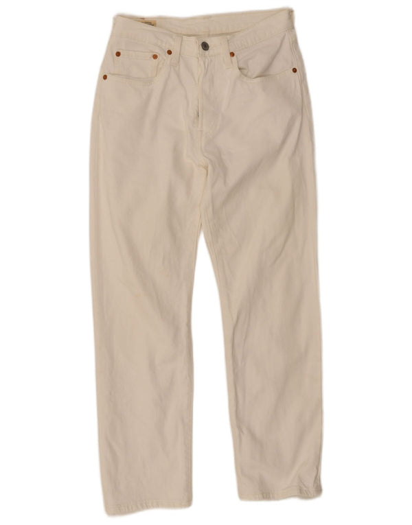 Jeans dritti 501 da donna Levi's W26 L26 cotone bianco