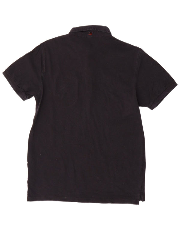 Polo da uomo Sun68 in cotone nero medio